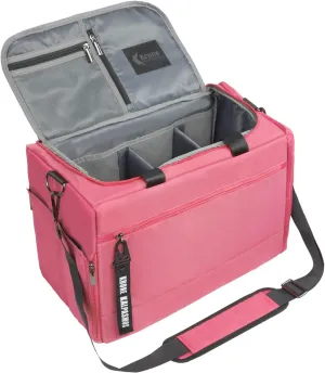 Krone Kalpasmos Sneaker Bag for Travel/Sneakerhead gift/Sports Bag/Gym Bag, Medium-Size Multi-functional Travel Duffel Bag with 2 Adjustable Dividers, & Shoulder Strap, Made of Nylon Pink