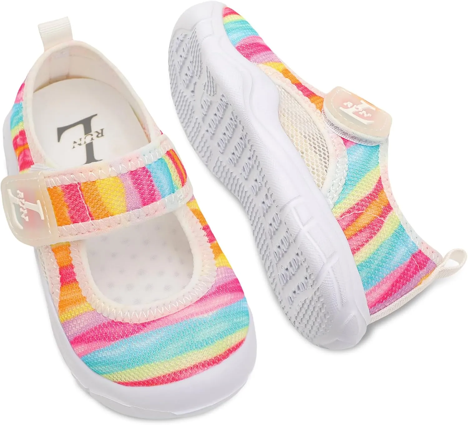 L-RUN Toddler Sandals Summer Boys Girls Adjustable Kids Sandal with Hook Loop Closed-Toe Lightweight Outdoor Sport Sandals