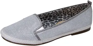Lacy Women Wide Width Casual Slip-On Metallic Loafer Flats