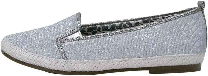 Lacy Women Wide Width Casual Slip-On Metallic Loafer Flats