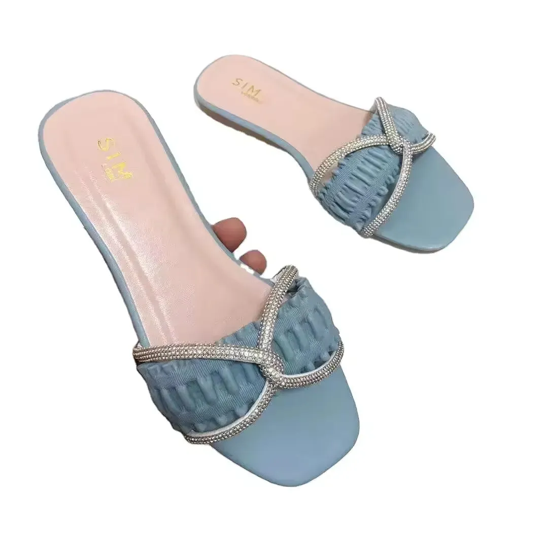 Ladies summer casual sandals outdoor flat bottom anti slip fashion sandals luxury design sandals