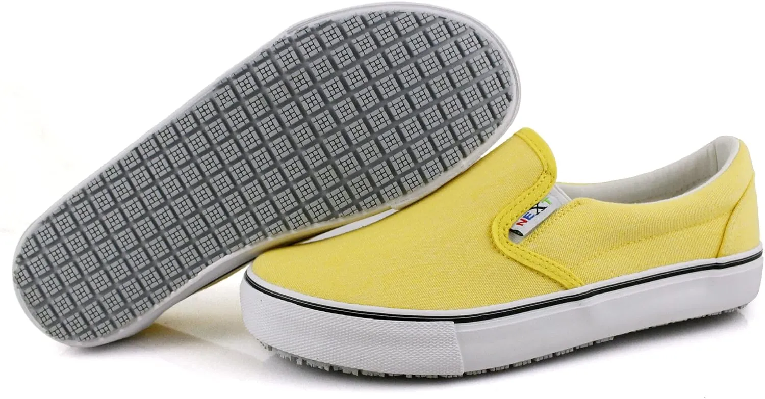 Laforst Womens Nextgen Sunbrella Upper Nonslip Waitress Server Slip On Fashion Flat