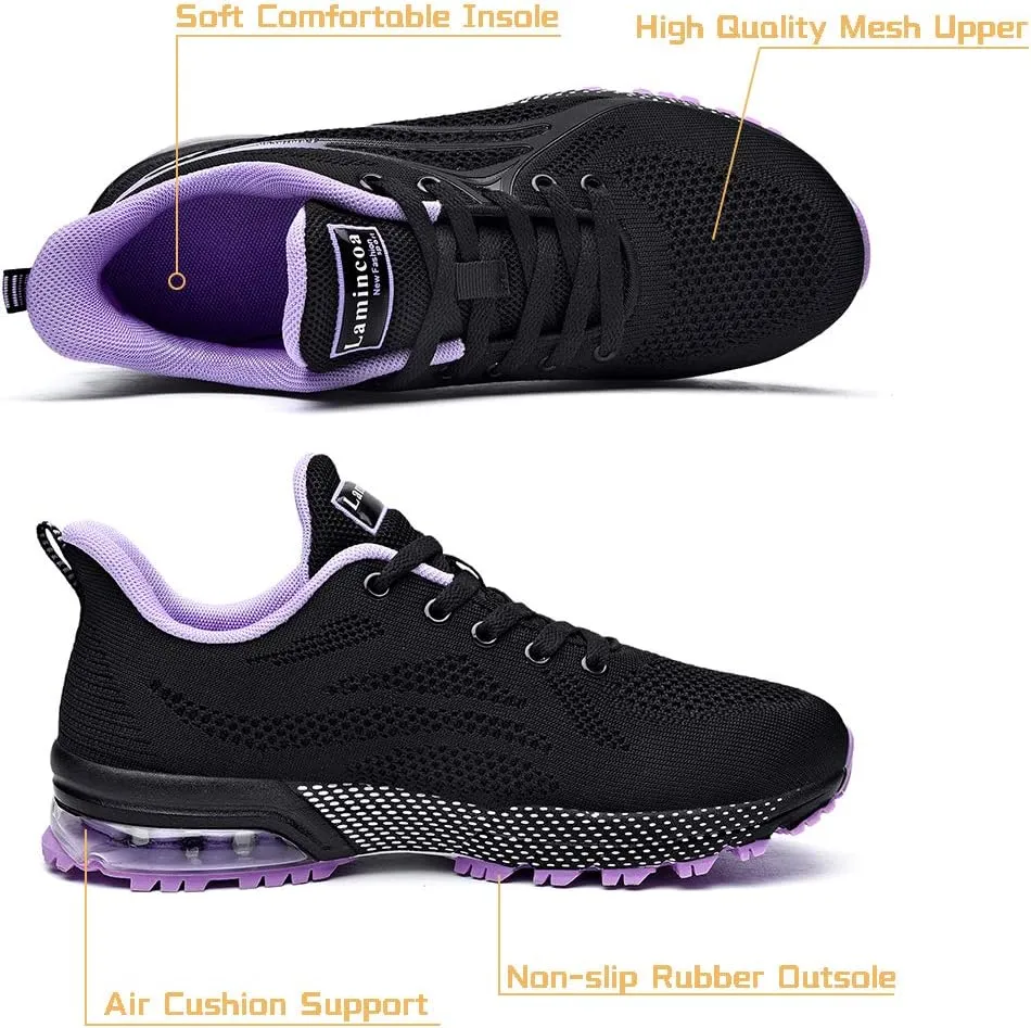 Lamincoa Womens Air Running Shoes Athletic Women Sneakers Non Slip Womens Tennis Shoes