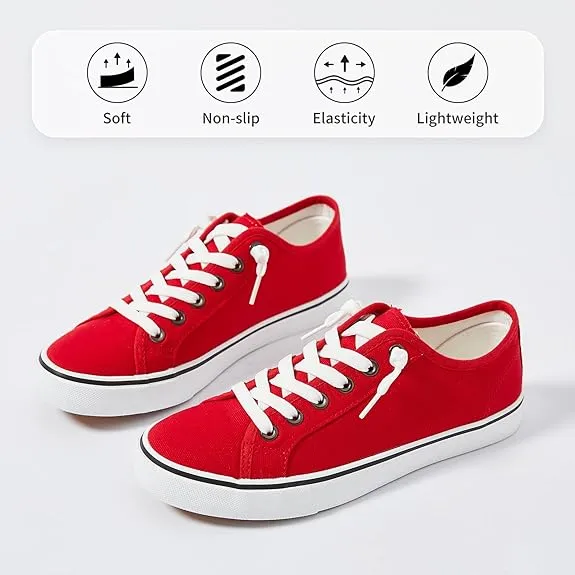 Leisfit Women Canvas Sneaker Slip On Non Slip Shoes