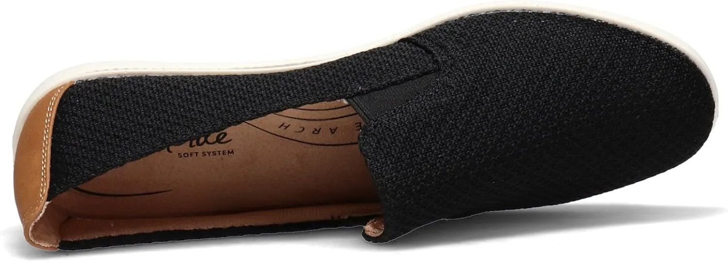 LifeStride Womens Next Level Slip-On Sneaker, Black, 8.5 Wide US