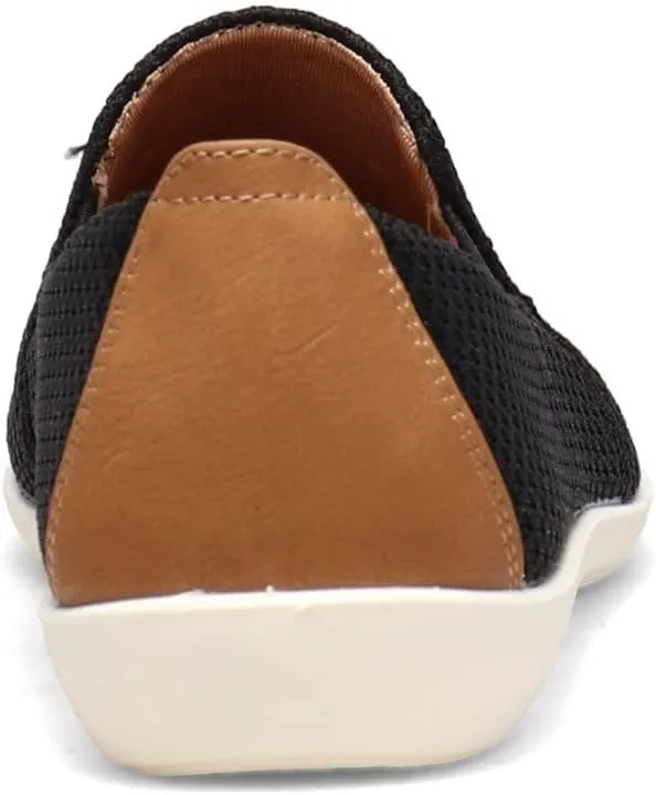 LifeStride Womens Next Level Slip-On Sneaker, Black, 8.5 Wide US