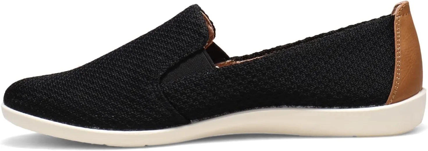 LifeStride Womens Next Level Slip-On Sneaker, Black, 8.5 Wide US
