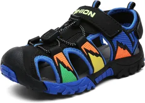 Littleplum Boys Sandals Closed Toe Sport Sandals Summer Shoes for Kids Walking Hiking Athletic Outdoor