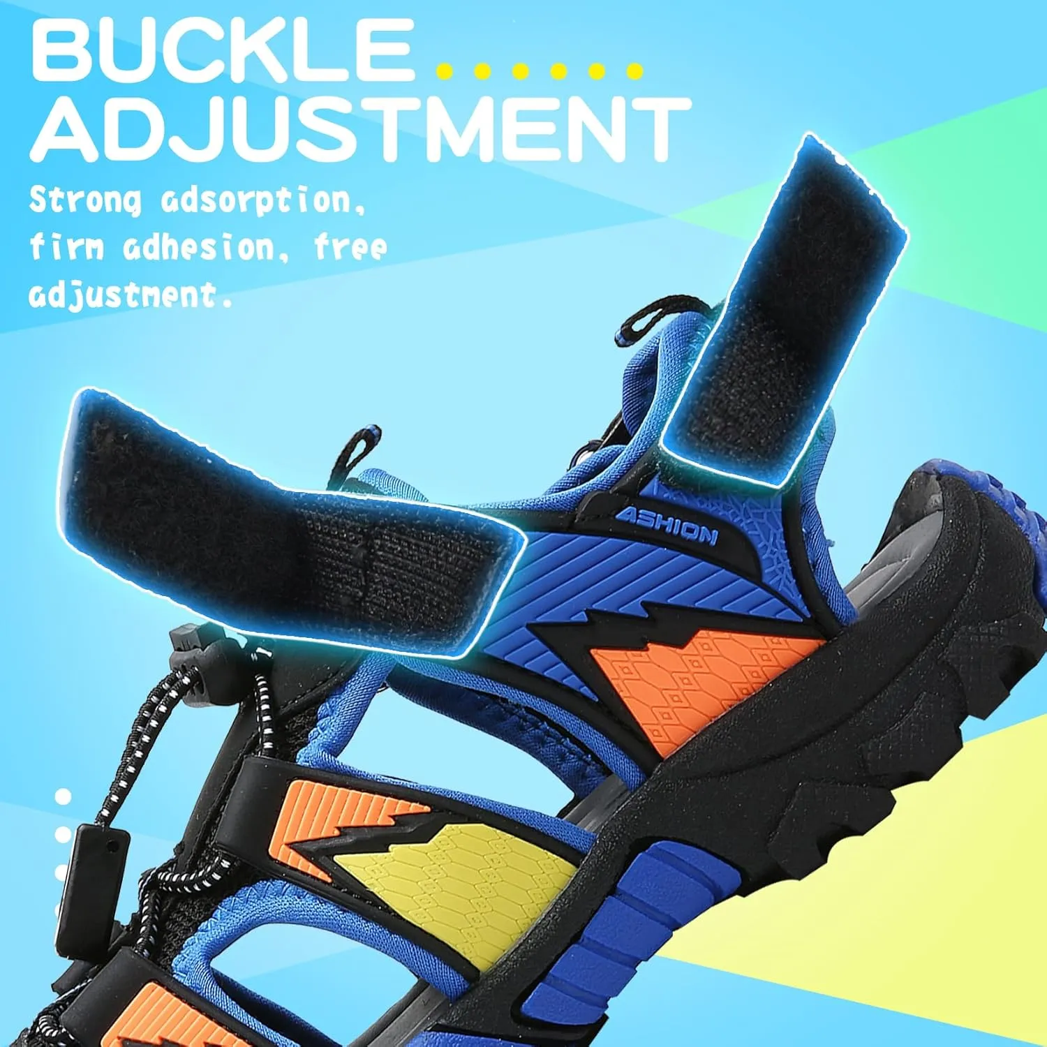 Littleplum Boys Sandals Closed Toe Sport Sandals Summer Shoes for Kids Walking Hiking Athletic Outdoor