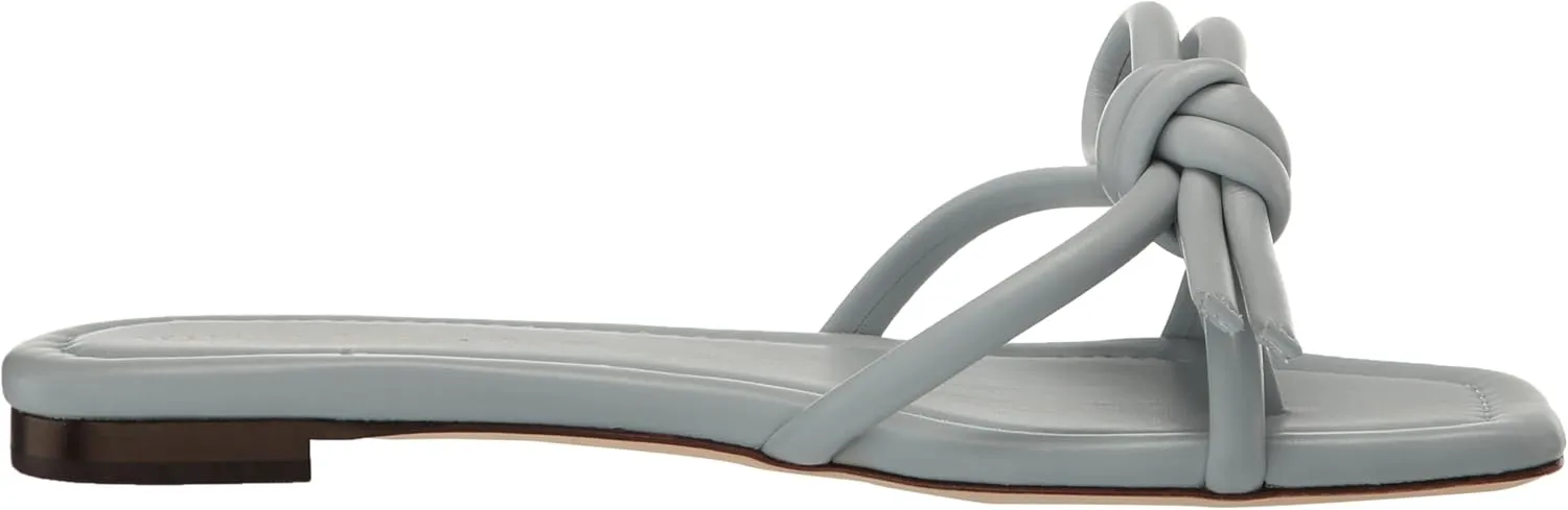 Loeffler Randall Women's Hadley Leather Bow Flat Sandals