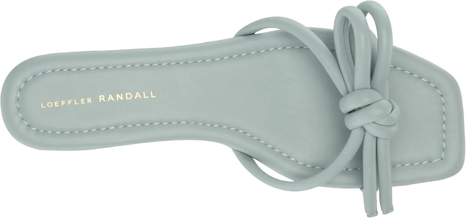 Loeffler Randall Women's Hadley Leather Bow Flat Sandals