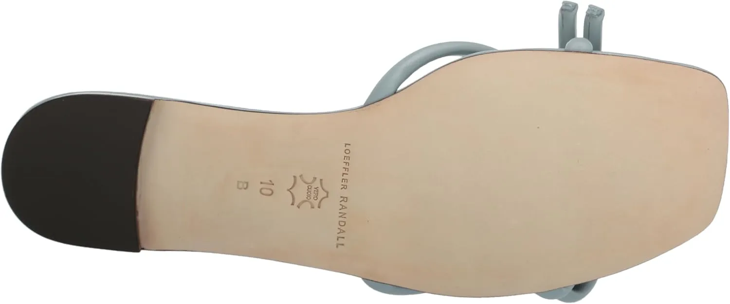 Loeffler Randall Women's Hadley Leather Bow Flat Sandals