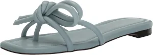 Loeffler Randall Women's Hadley Leather Bow Flat Sandals