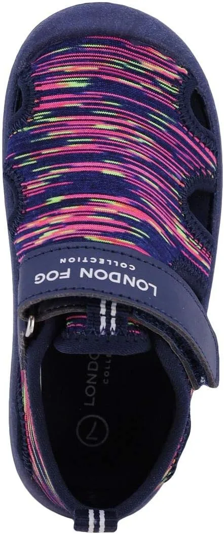 LONDON FOG Kids Toddler Corby Protective Water Shoe,Closed-Toe Sport Sandal- Unisex