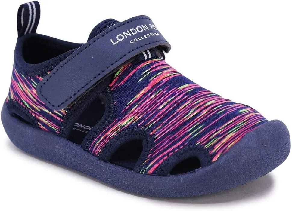 LONDON FOG Kids Toddler Corby Protective Water Shoe,Closed-Toe Sport Sandal- Unisex