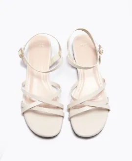 Louise Strappy Flat Sandals - Beige