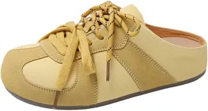 MAIITRIP Women's Slip-On Sneakers Mules Clogs Loafers - Non-Slip Comfortable Casual Backless Shoes for Walking,Travel,Holiday,Lace up Home & Indoor/Outdoor House Slippers