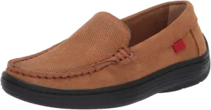 Marc Joseph New York Loafer, Tan Jeans Perforated/Black Sole, 1.5 US Unisex Little Kid