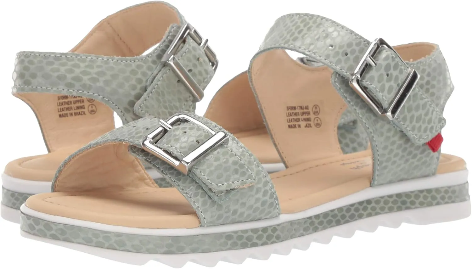 Marc Joseph New York Unisex-Child Kids Boys/Girls Leather Made in Brazil Buckle Sandal Loafer