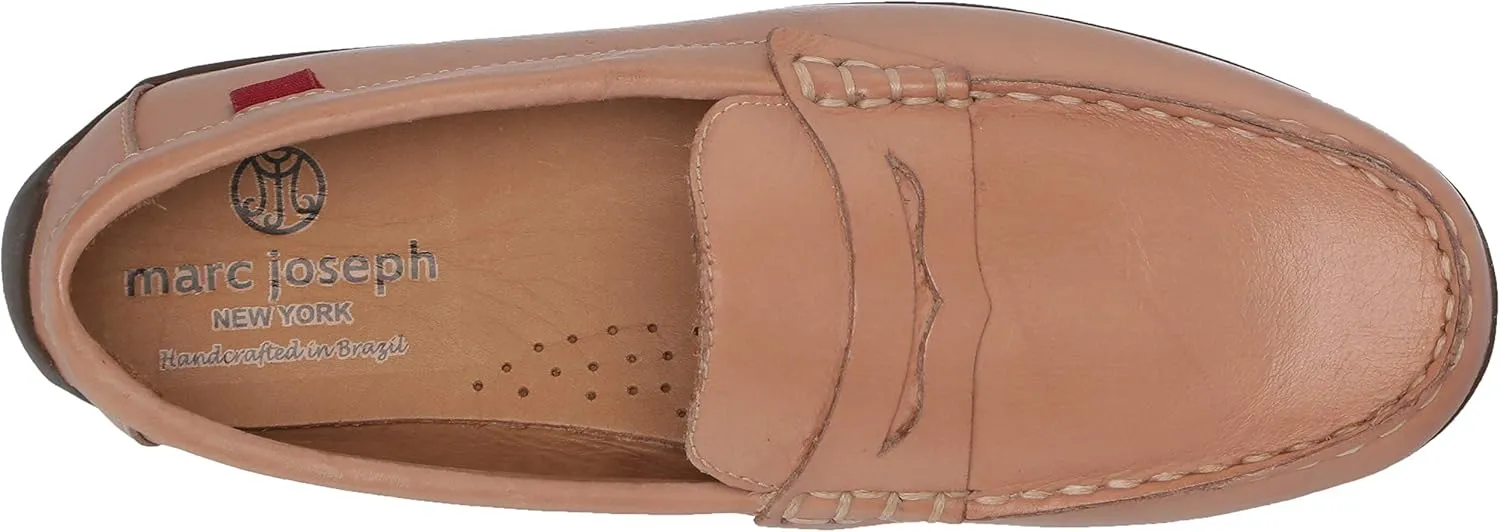 Marc Joseph New York Unisex-Child Leather Made in Brazil Luxury Fashion Slip on Loafer with Penny Detail