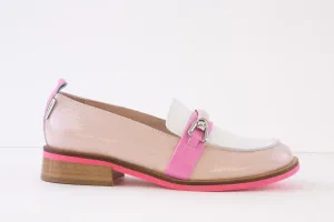 MARCO MOREO - F205 JNRO FLAT LOAFER - PINK/WHITE