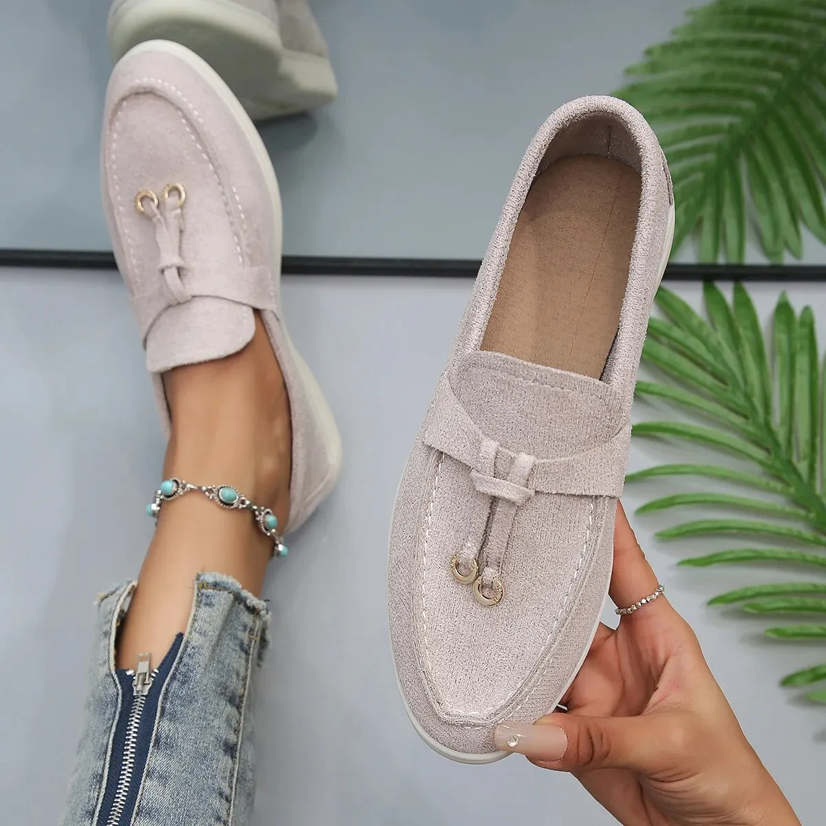 Maritha - Chic kvastdetalje loafer flats sko