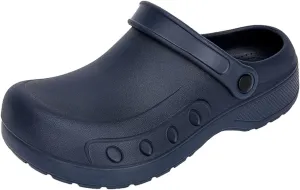 Meidiastra Men Chef Clogs Slip Resistant Garden Clogs with Arch Support Safety Nursing Shoes Work Shoes Water Oil Resistant for Men Food Service