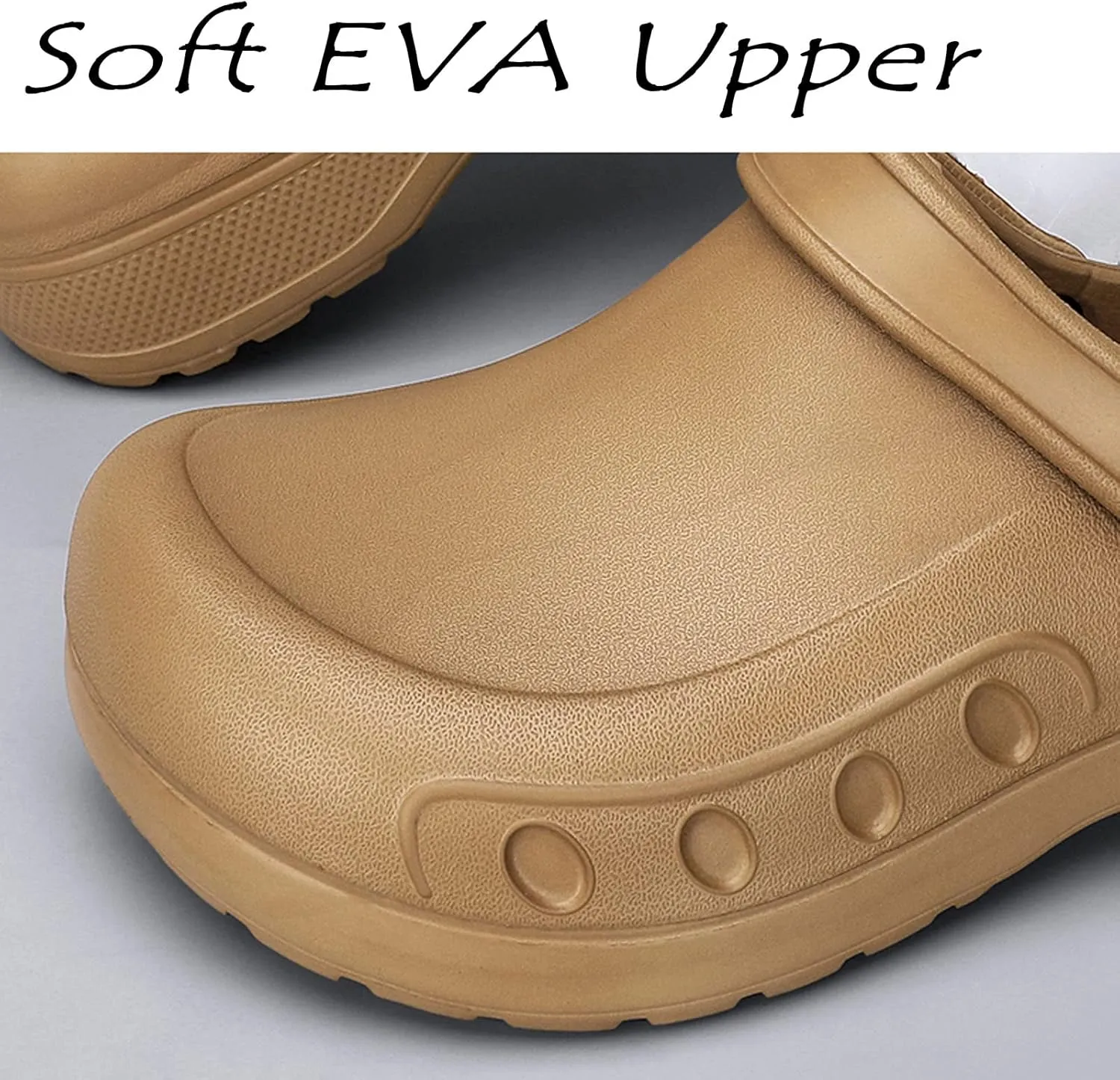 Meidiastra Men Chef Clogs Slip Resistant Garden Clogs with Arch Support Safety Nursing Shoes Work Shoes Water Oil Resistant for Men Food Service