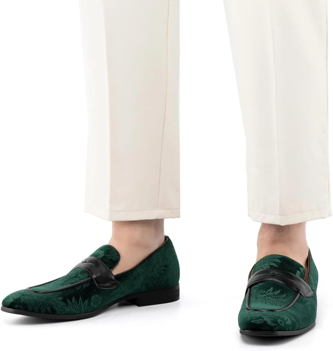 Meijiana Men Faux Leather Noble Loafer Shoes Slip-on Loafer Smoking Slipper Tassel Loafer