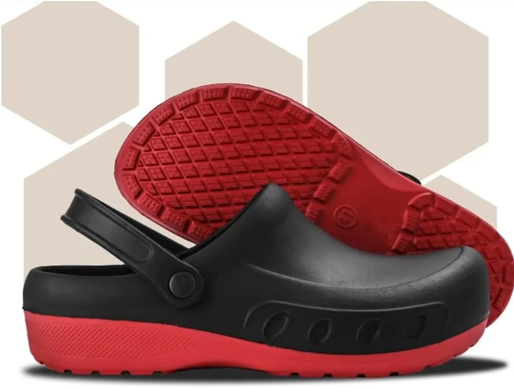 Men Chef Clogs Men Kitchen Shoes Injection Shoes Anti-Slip Outsole Garden Clogs Sandal Big