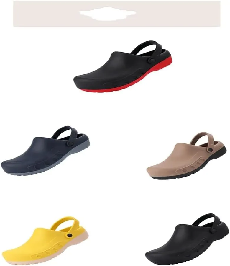 Men Chef Clogs Men Kitchen Shoes Injection Shoes Anti-Slip Outsole Garden Clogs Sandal Big