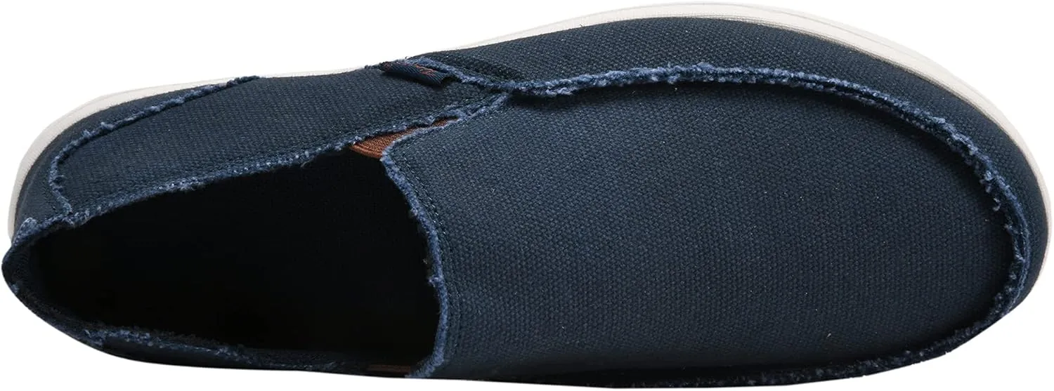 Mens Canvas Shoes Slip On Loafers Deck Shoes Walking Lightweight Causal Slip-ons