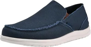 Mens Canvas Shoes Slip On Loafers Deck Shoes Walking Lightweight Causal Slip-ons