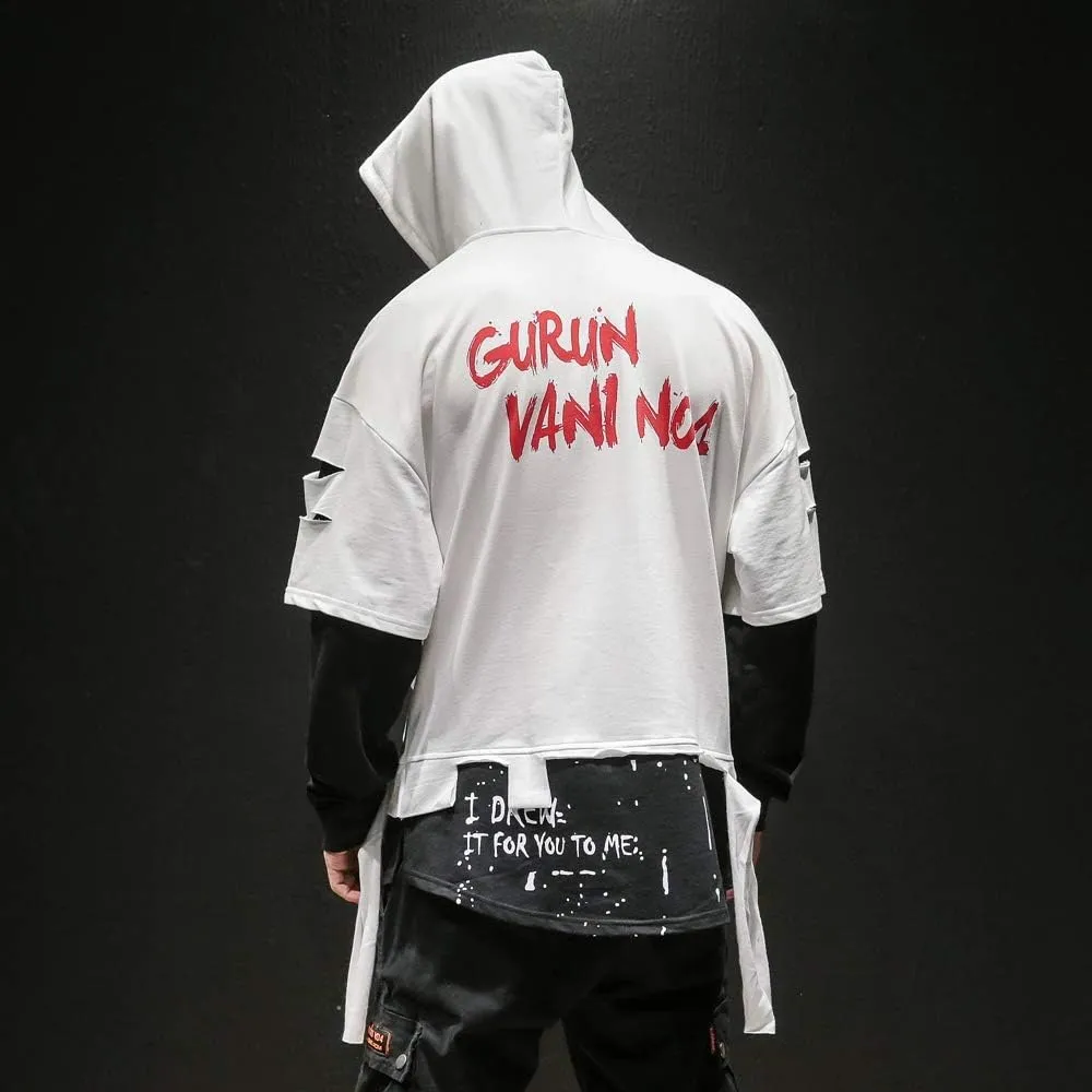 Men's Fashion Trends Hoodies Hip Hop Patchwork Sweater Hoodie Top