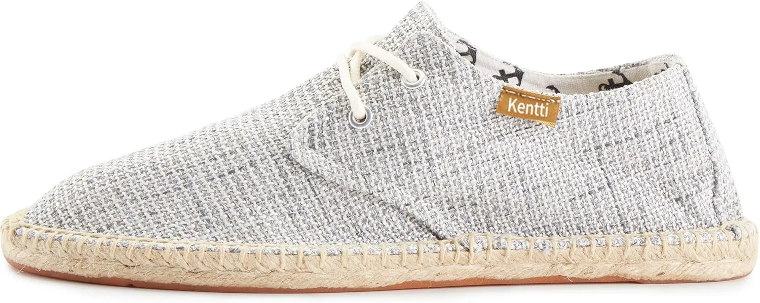 Men's Lace up Casual Canvas Slip on Flat Espadrille Shoes