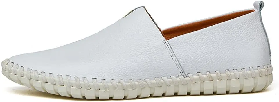 Men's Lightweight Casual Genuine Leather Slip On Penny Loafer Flats Soft Driving Walking Shoes
