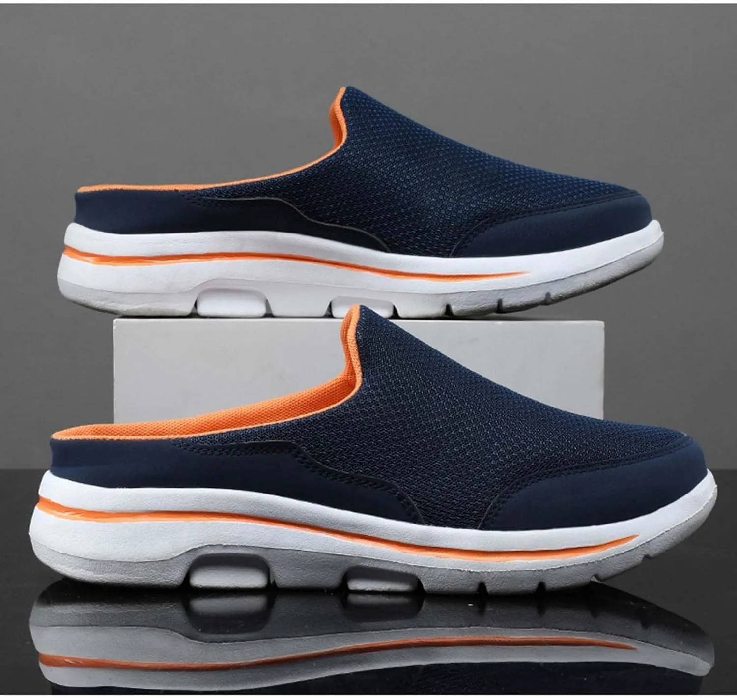Mens Loafers & Slip-Ons Comfortable Breathable Flat Soled Slip On Mesh Heelless Casual Shoes for Men and Women