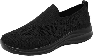 Men's Low Top Sock Shoes Convenient Slip On Mesh Sneakers Versatile Elastic Knit Walking Shoes Elderly Shoe