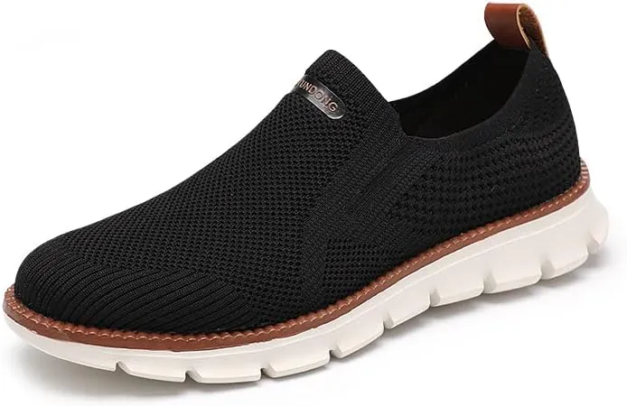 Men's Mesh Shoes,Plus Big Size,Slip-Ons with Knit Upper,Loafers, Lightweight,Breathable,Summer Casual Shoes, Khaki,White,Black,Blue