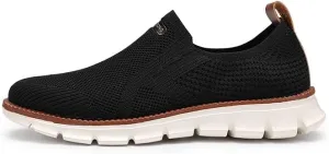 Men's Mesh Shoes,Plus Big Size,Slip-Ons with Knit Upper,Loafers, Lightweight,Breathable,Summer Casual Shoes, Khaki,White,Black,Blue
