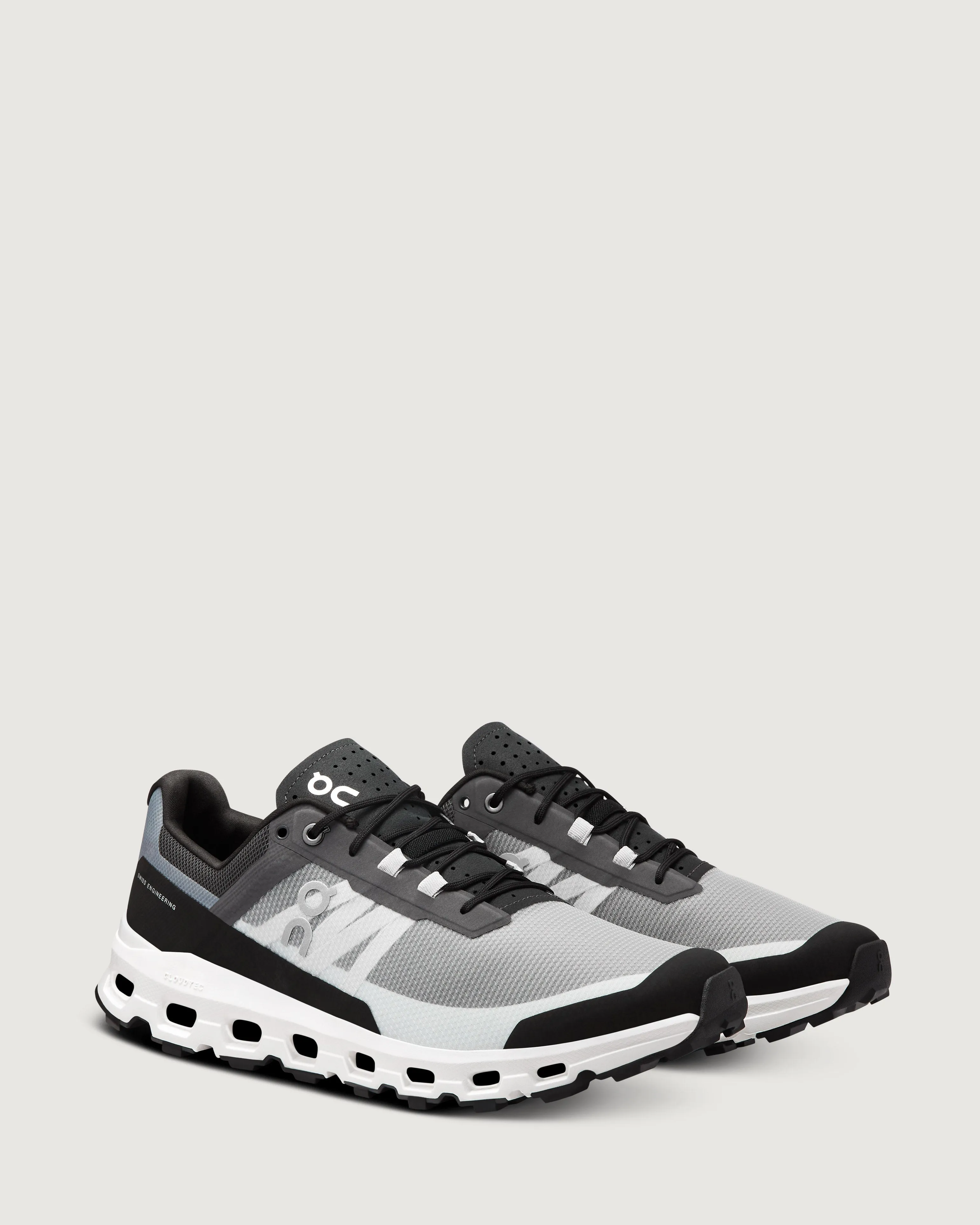 Men's On Cloudvista Trail Running Shoes - Black/White