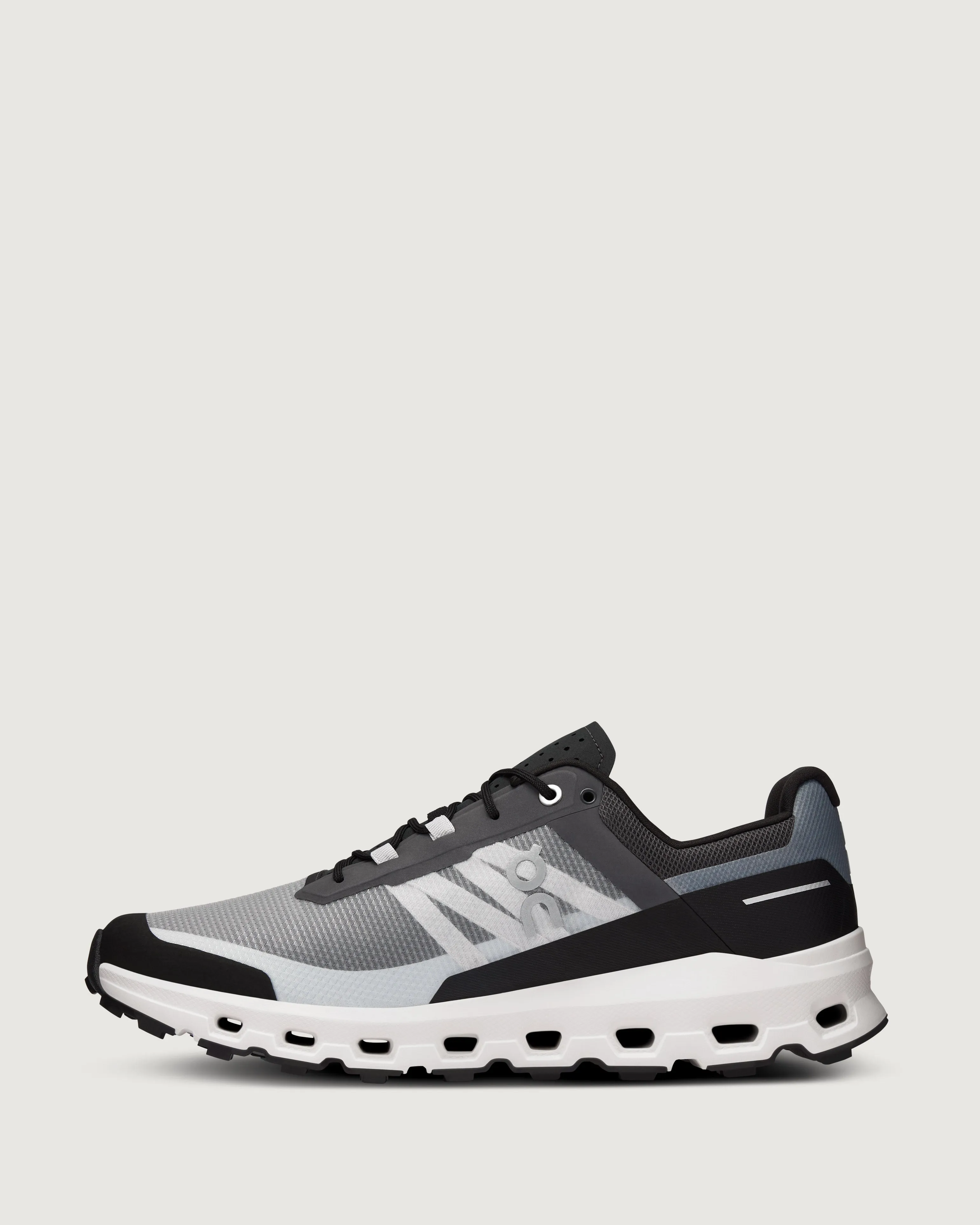 Men's On Cloudvista Trail Running Shoes - Black/White