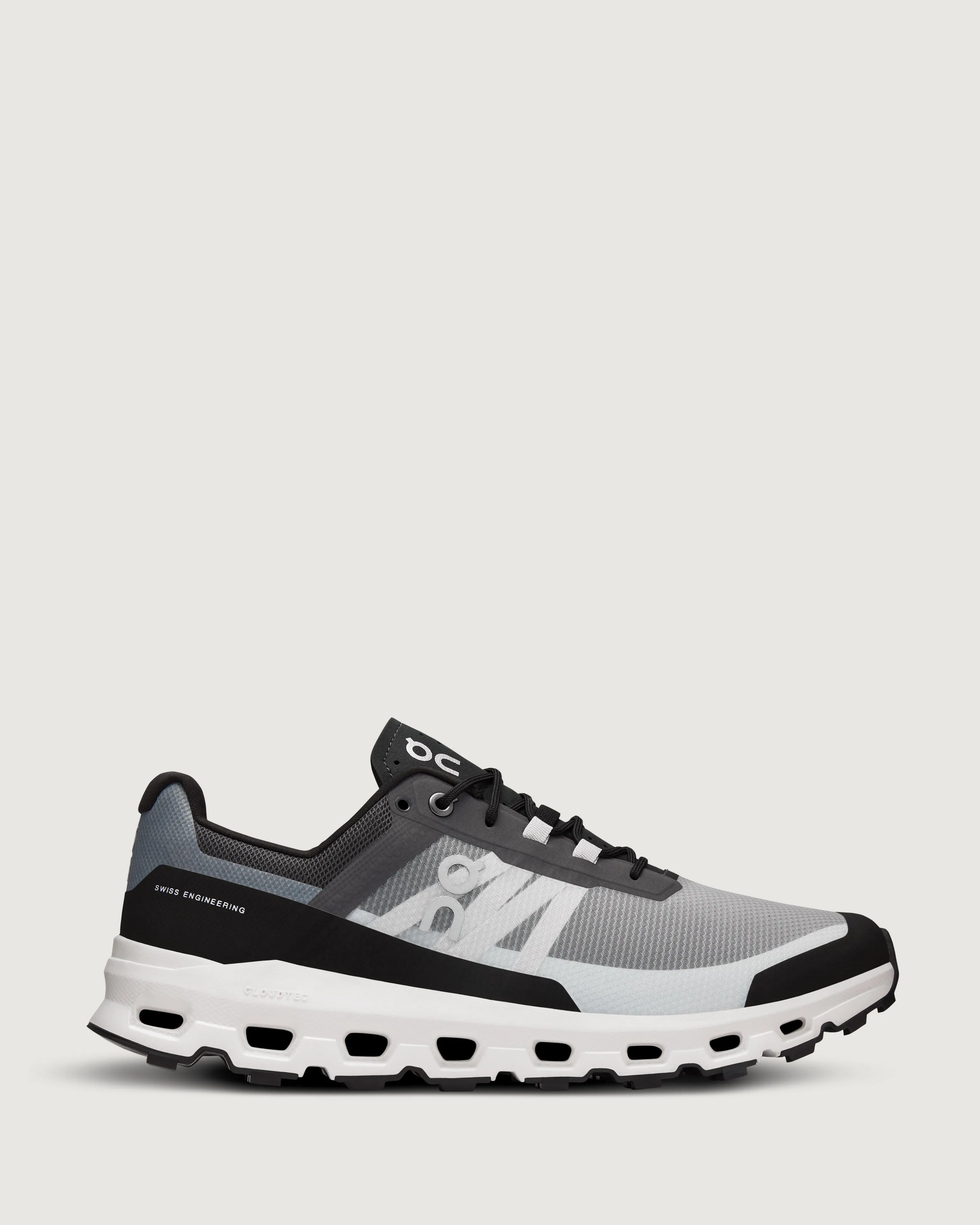 Men's On Cloudvista Trail Running Shoes - Black/White