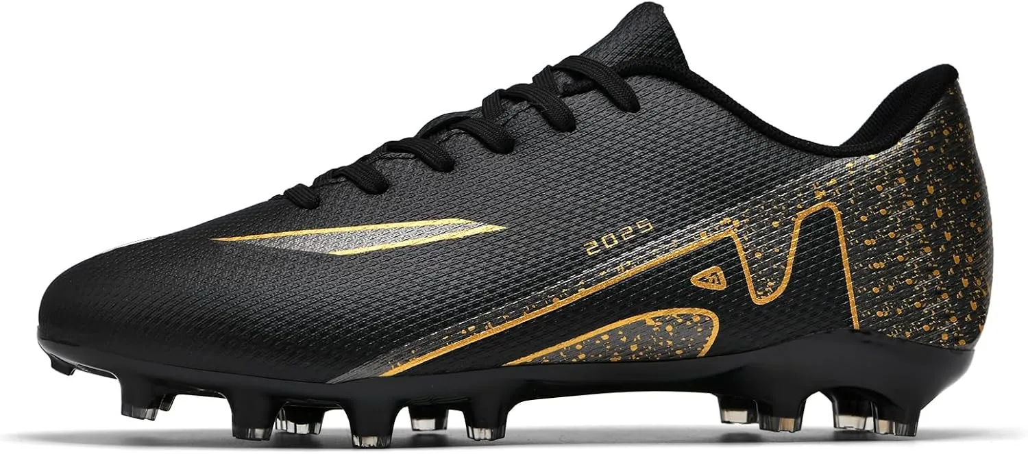 Men's Soccer Shoes Football Cleats High-Tops Lace-Up Non-Slip Spikes Indoor Outdoor Sports Athletic Baseball Lacrosse Sneaker