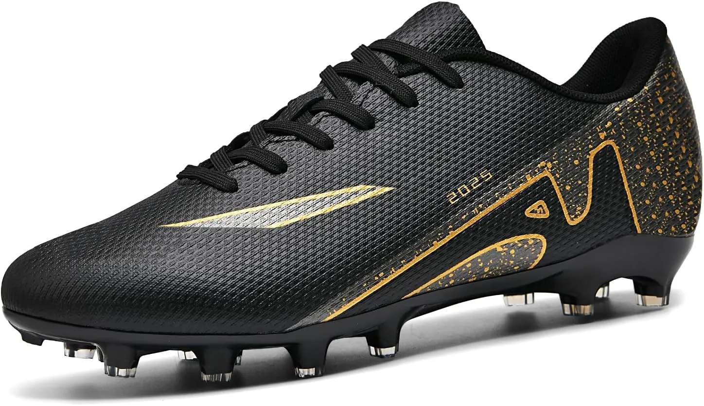 Men's Soccer Shoes Football Cleats High-Tops Lace-Up Non-Slip Spikes Indoor Outdoor Sports Athletic Baseball Lacrosse Sneaker
