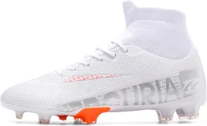 Men's Soccer Shoes Football Cleats High-Tops Lace-Up Non-Slip Spikes Outdoor AG/FG Baseball Lacrosse Rugby Combat Boots