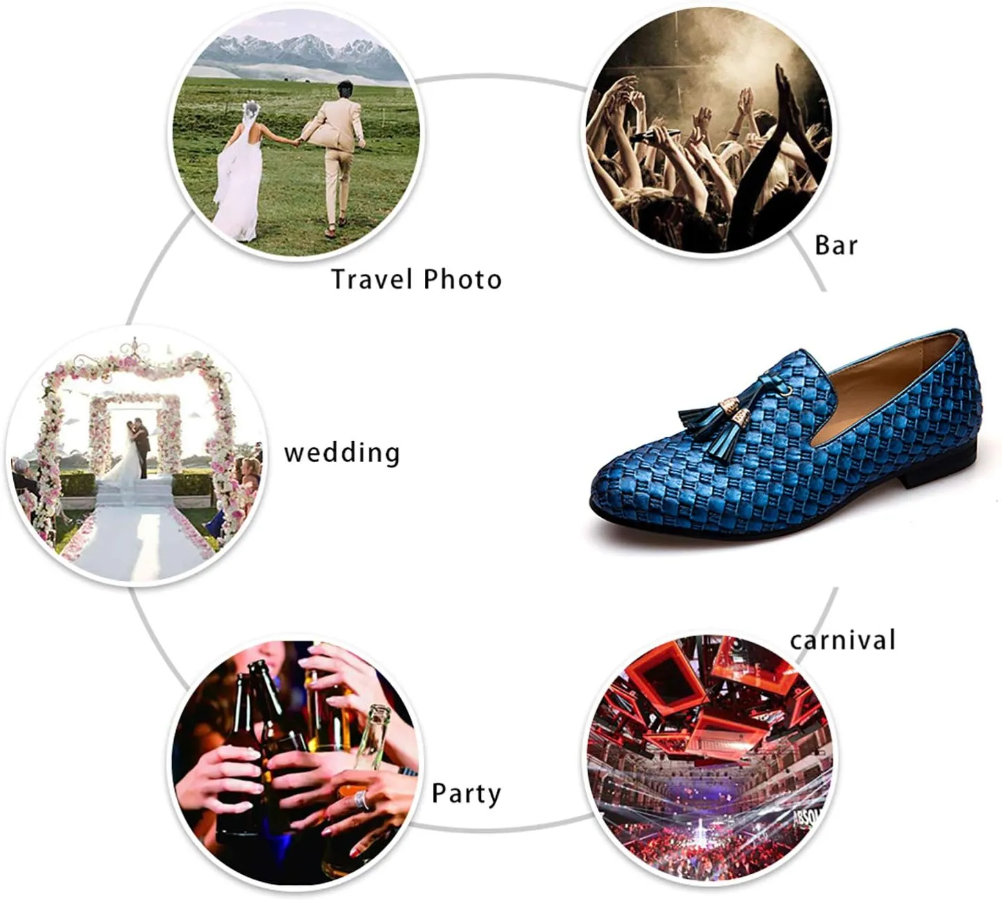 Men's Vintage Velvet Embroidery Noble Loafer Shoes Slip-on Loafer Smoking Slipper Tassel Loafer