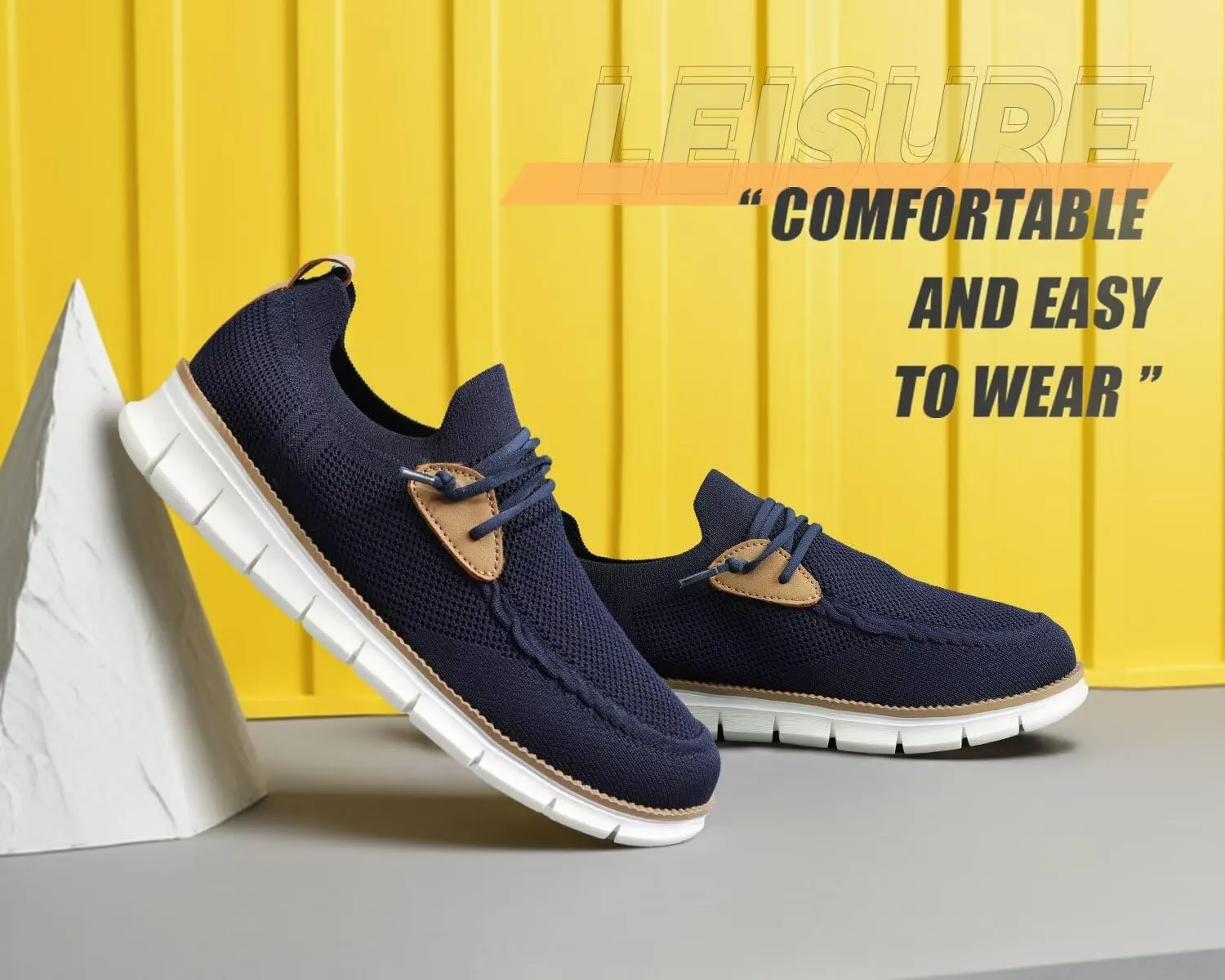 Men's Walking Boat Shoes Slip On Casual Loafers Non Slip Comfortable Lightweight Work Driving Shoes