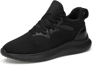 Mens Wide Fit Elevator Shoes Casual Mesh Non-Slip Increase Walking Taller Trainers Lace Up Height Lifting Footwear