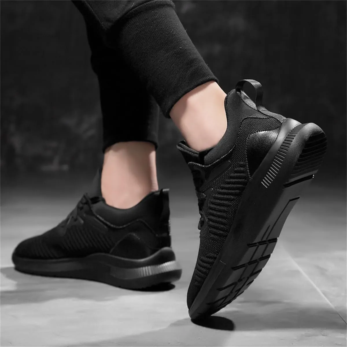 Mens Wide Fit Elevator Shoes Casual Mesh Non-Slip Increase Walking Taller Trainers Lace Up Height Lifting Footwear
